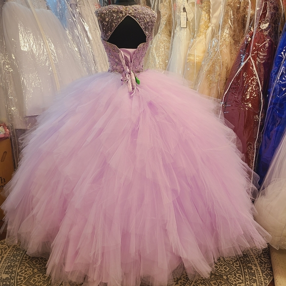 Light Purple Tulle Fairy Gown - Picture 5 of 11